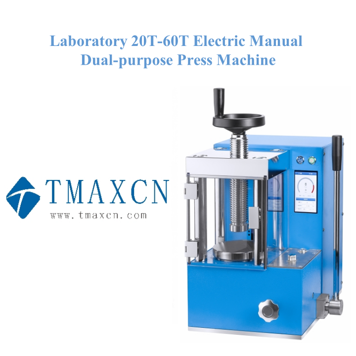 Prensa manual eléctrica de doble propósito de laboratorio de 20T a 60T